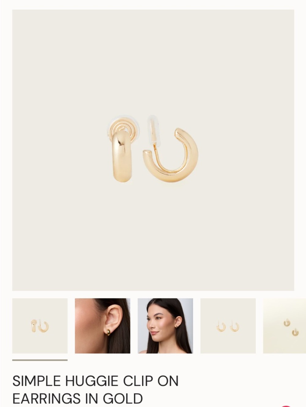 Simple Huggie Clip-On Earrings in Gold - AIORI